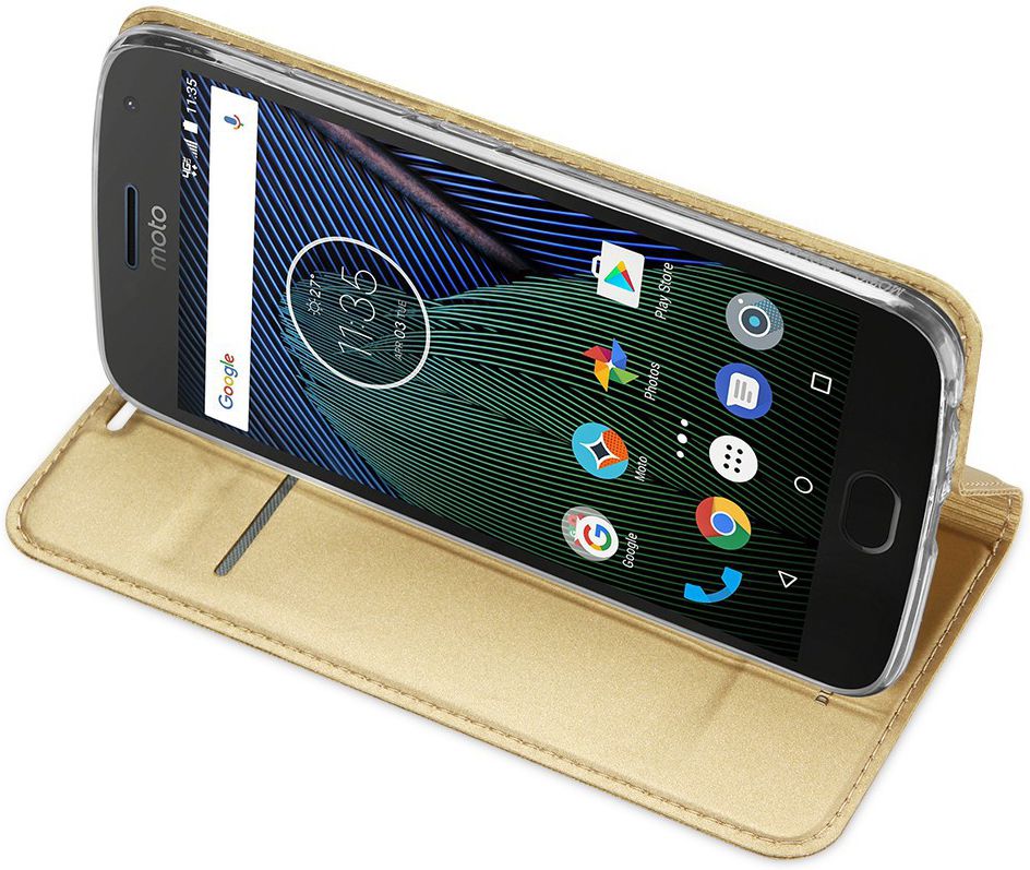 Dux Ducis Motorola Moto G5 Bookcase Hoesje Goud afbeelding 4