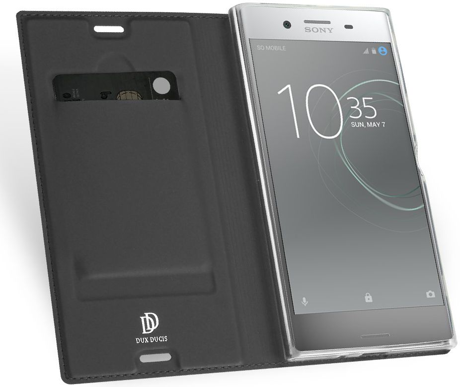 Dux Ducis Sony Xperia XZ Premium Bookcase Hoesje Grijs afbeelding 2