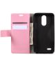 LG K4 (2017) Wallet Hoesje Roze