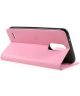 LG K4 (2017) Wallet Hoesje Roze