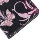 Wiko Rainbow Jam Wallet Flip Case Pink Butterflies