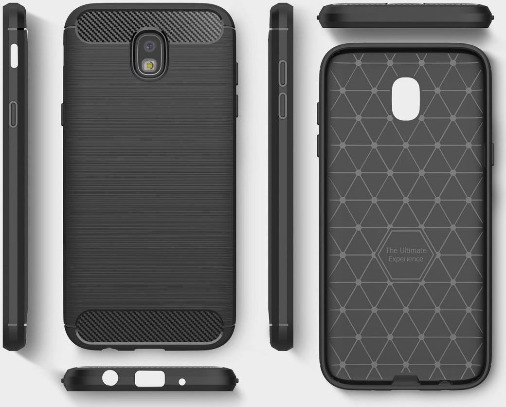 Samsung Galaxy J5 (2017) Geborsteld TPU Hoesje Zwart afbeelding 11