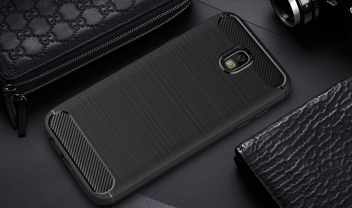 Samsung Galaxy J5 (2017) Geborsteld TPU Hoesje Zwart afbeelding 12