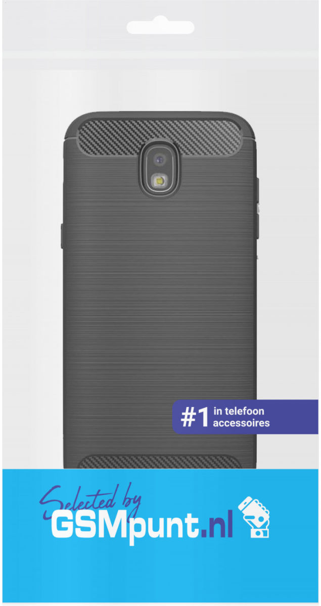 Samsung Galaxy J5 (2017) Geborsteld TPU Hoesje Zwart afbeelding 2