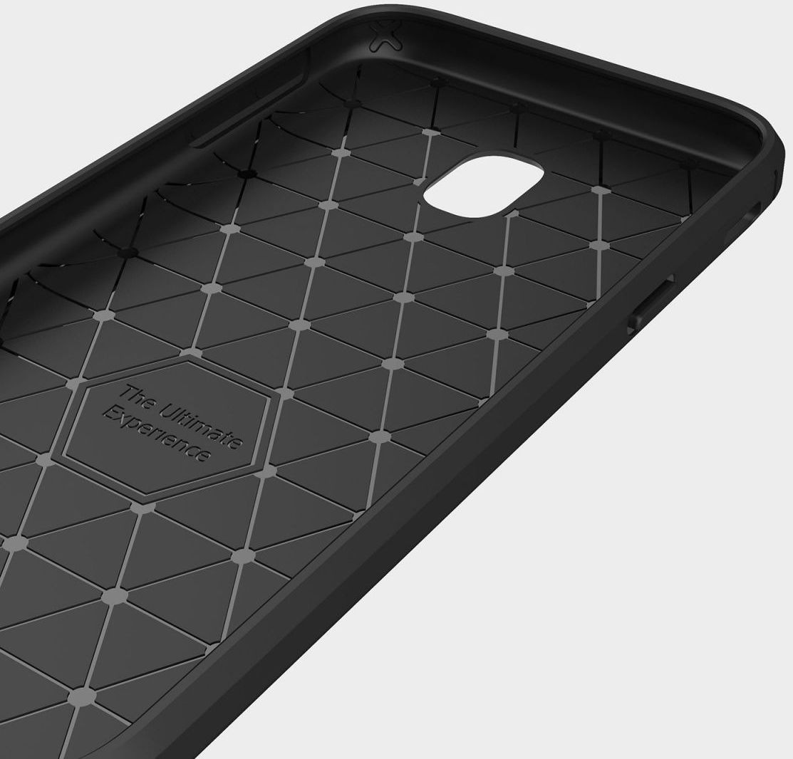 Samsung Galaxy J3 2017 Geborsteld TPU Hoesje Zwart afbeelding 8