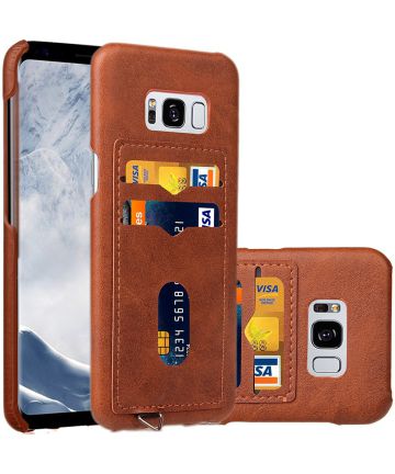 Samsung Galaxy S8 Plus Hoesje met Kaarthouder Bruin Hoesjes