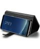 Samsung Galaxy S8 Plus Echt Leren Jumbo Portemonnee Hoesje Zwart