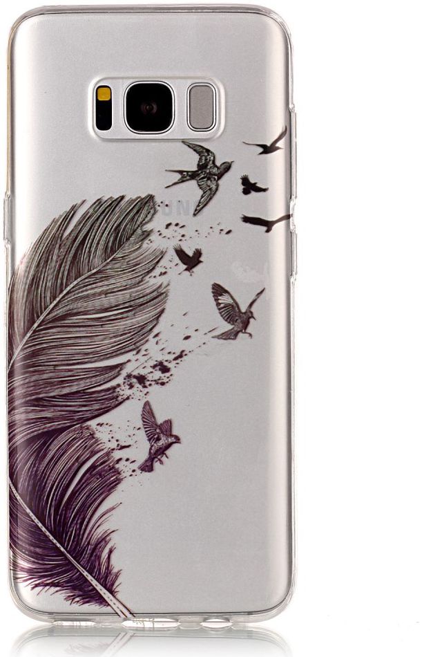 Samsung Galaxy S8 TPU Back Cover Feathers afbeelding 1