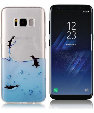 Samsung Galaxy S8 Plus TPU Back Cover Penguins Hoesjes