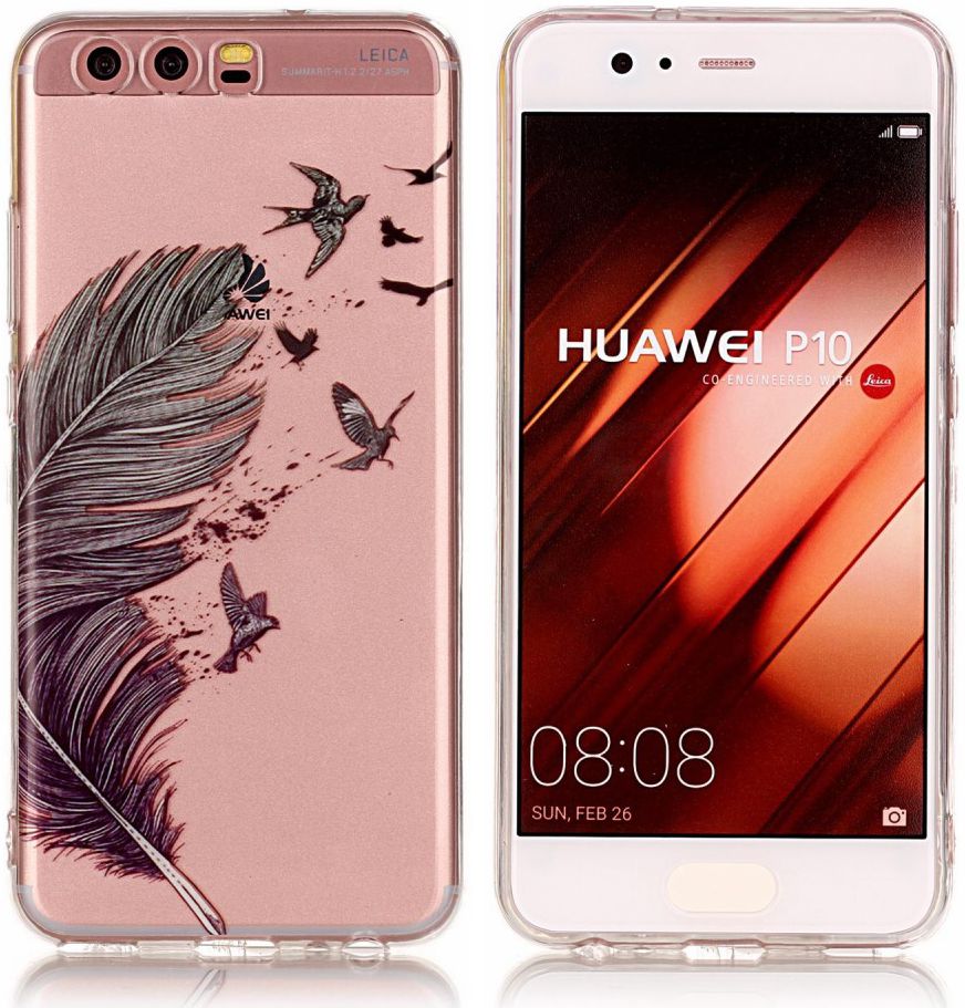 Hauwei P10 TPU Back Cover Feathers afbeelding 1