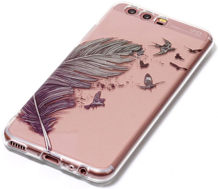 Hauwei P10 TPU Back Cover Feathers afbeelding 3