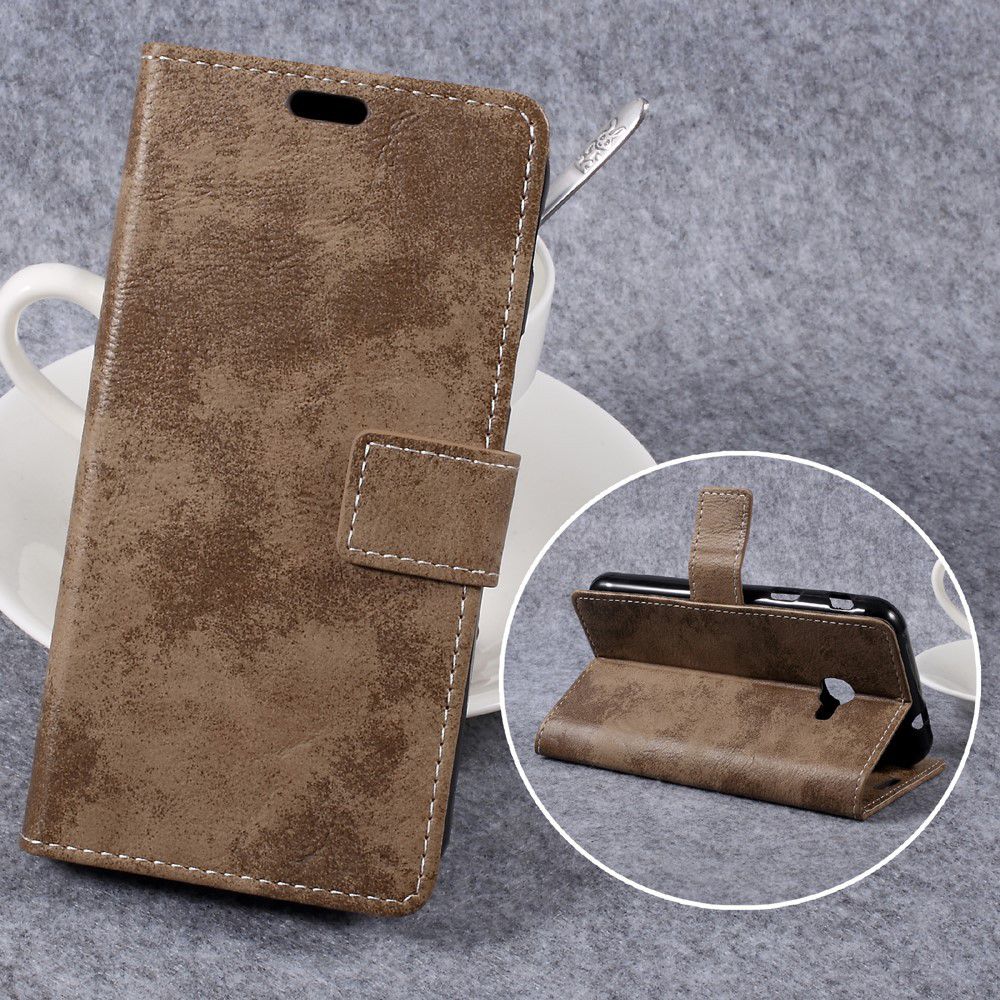 Vintage Bookcase voor uw Samsung Galaxy Xcover 4/4s Bruin afbeelding 1