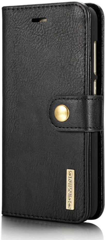Huawei P8 Lite (2017) Echt Leren Portemonnee Hoesje Zwart afbeelding 3