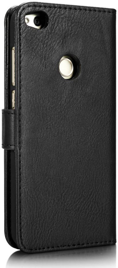 Huawei P8 Lite (2017) Echt Leren Portemonnee Hoesje Zwart afbeelding 10