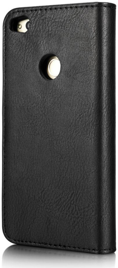 Huawei P8 Lite (2017) Echt Leren Portemonnee Hoesje Zwart afbeelding 8