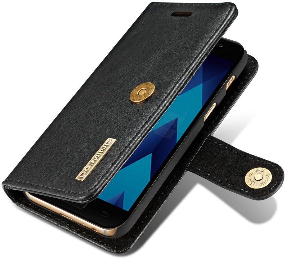 Samsung Galaxy A3 (2017) Echt Leren Portemonnee Hoesje Zwart afbeelding 8