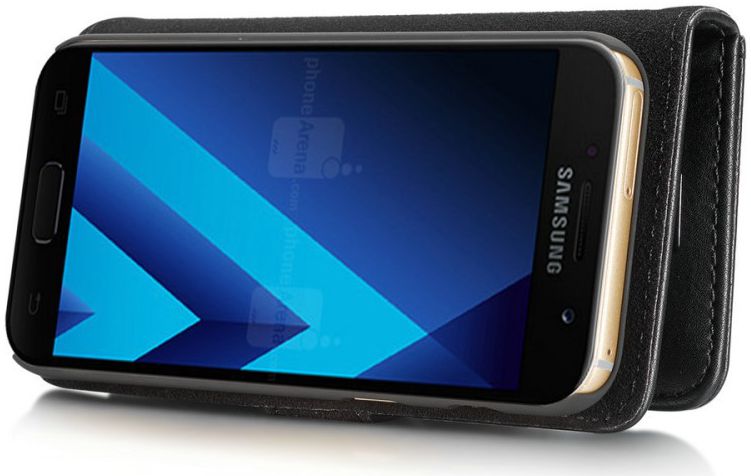 Samsung Galaxy A3 (2017) Echt Leren Portemonnee Hoesje Zwart afbeelding 9