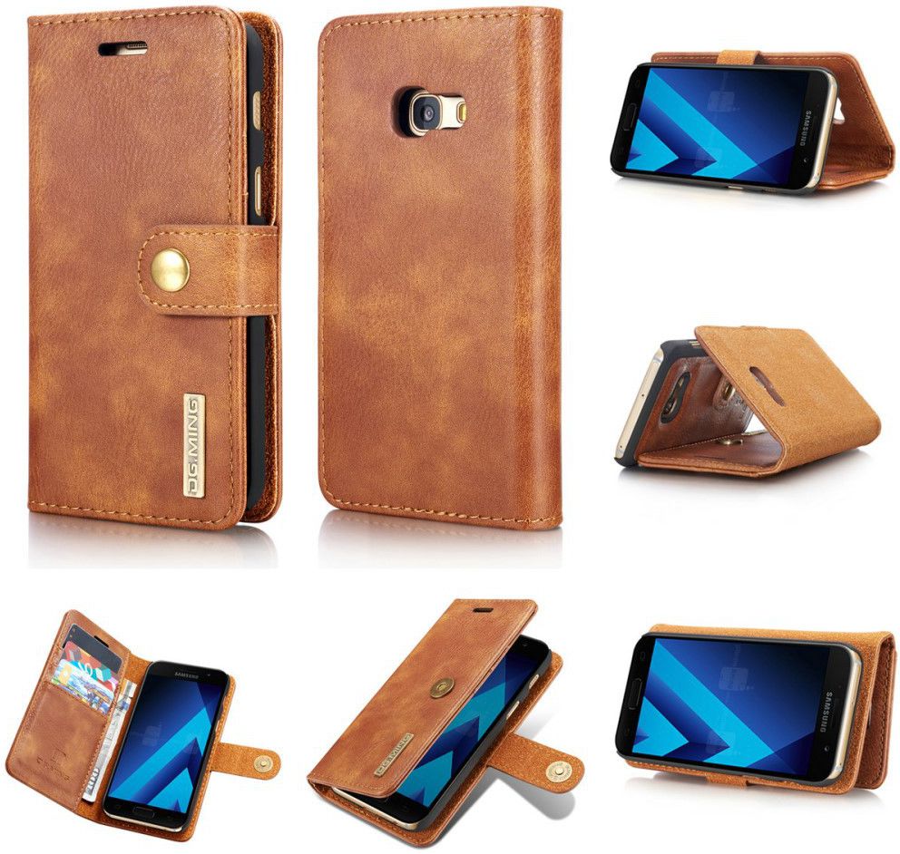 Samsung Galaxy A3 (2017) Echt Leren Portemonnee Hoesje Bruin afbeelding 12