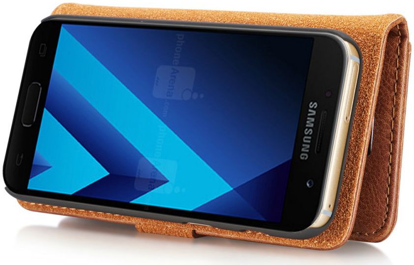 Samsung Galaxy A3 (2017) Echt Leren Portemonnee Hoesje Bruin afbeelding 9