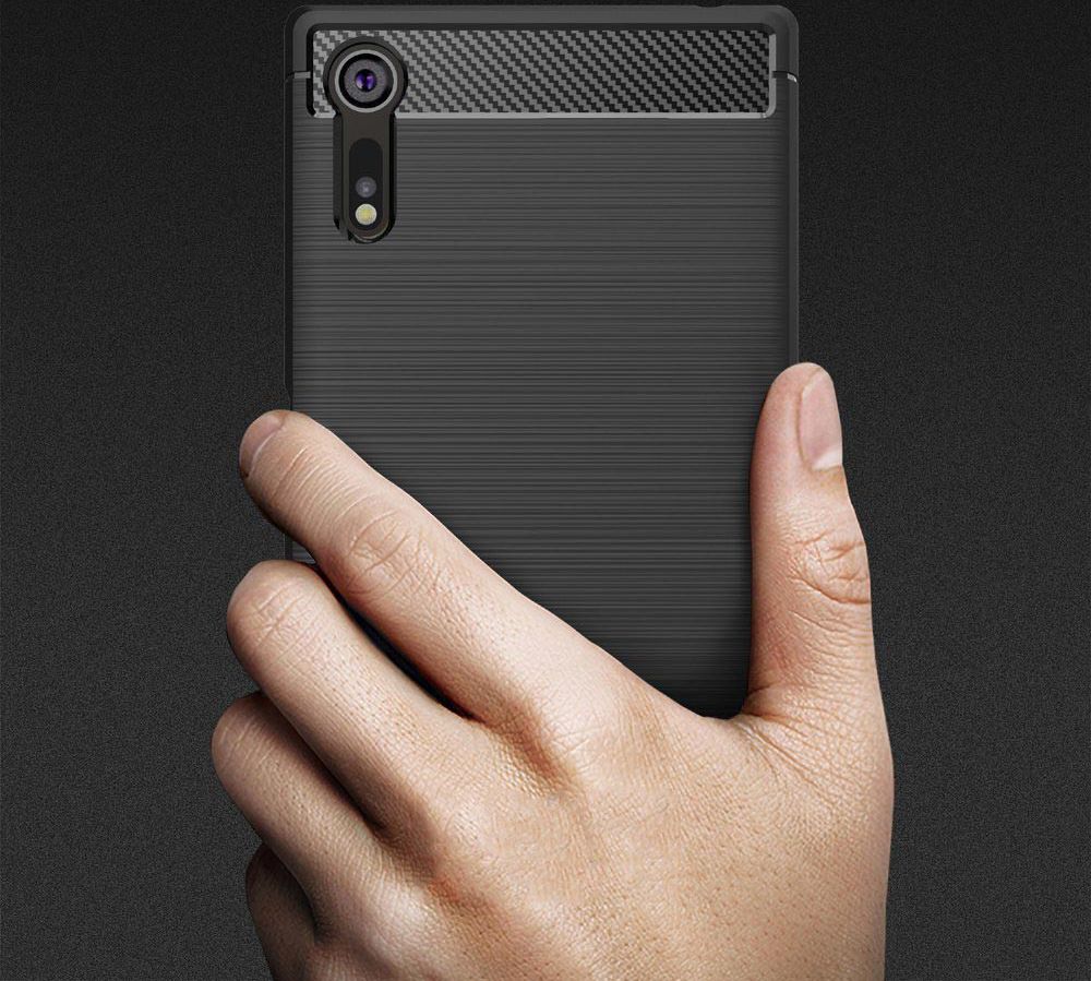 Sony Xperia XZ Geborsteld TPU Hoesje Blauw afbeelding 7