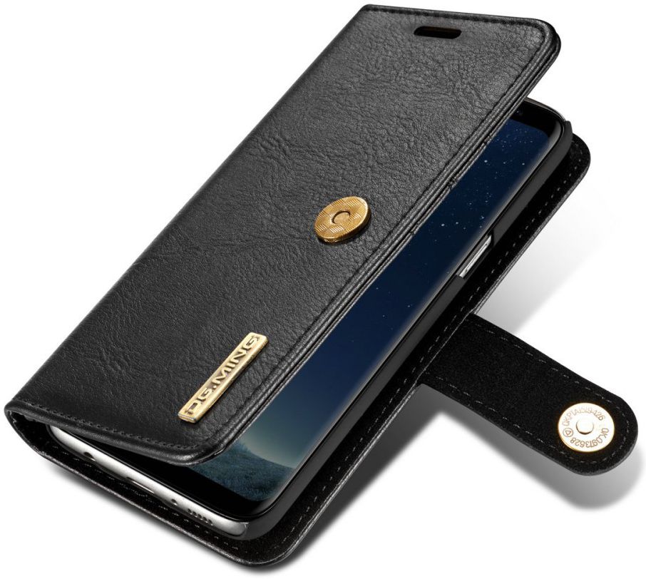 Samsung Galaxy S8 Plus Echt Leren Portemonnee Hoesje Zwart afbeelding 4