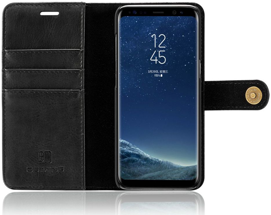 Samsung Galaxy S8 Plus Echt Leren Portemonnee Hoesje Zwart afbeelding 5