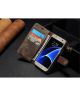 Samsung Galaxy S7 Echt Leren Portemonnee Hoesje Coffee