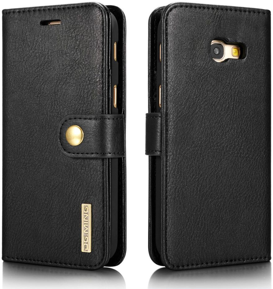 Samsung Galaxy A5 (2017) Echt Leren Portemonnee Hoesje Zwart afbeelding 10