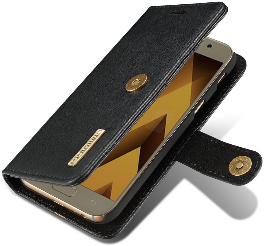 Samsung Galaxy A5 (2017) Echt Leren Portemonnee Hoesje Zwart afbeelding 5