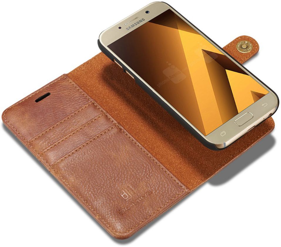 Samsung Galaxy A5 (2017) Echt Leren Portemonnee Hoesje Bruin afbeelding 5