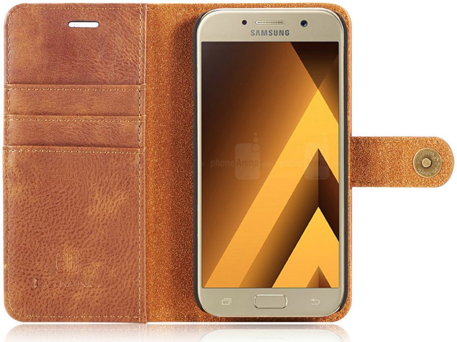 Samsung Galaxy A5 (2017) Echt Leren Portemonnee Hoesje Bruin afbeelding 6
