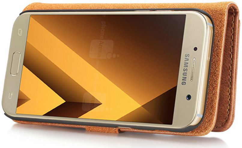 Samsung Galaxy A5 (2017) Echt Leren Portemonnee Hoesje Bruin afbeelding 7