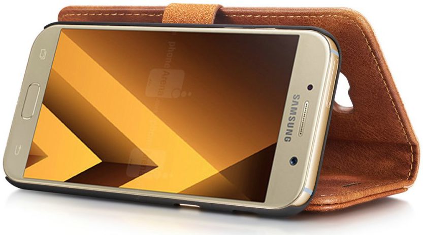Samsung Galaxy A5 (2017) Echt Leren Portemonnee Hoesje Bruin afbeelding 8