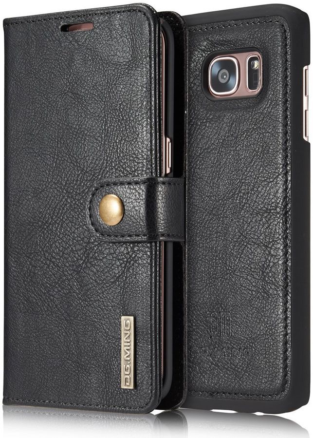 Samsung Galaxy S7 Edge Echt Leren Portemonnee Hoesje Zwart afbeelding 5