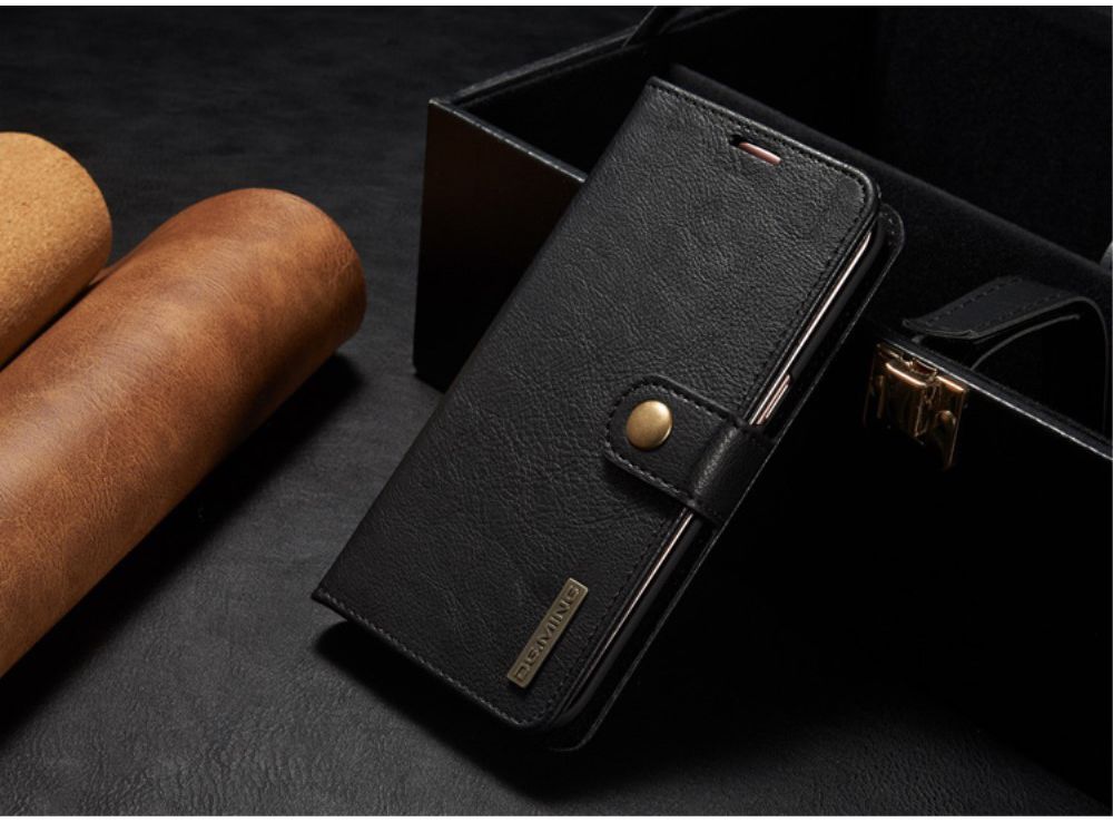 Samsung Galaxy S7 Edge Echt Leren Portemonnee Hoesje Zwart afbeelding 11
