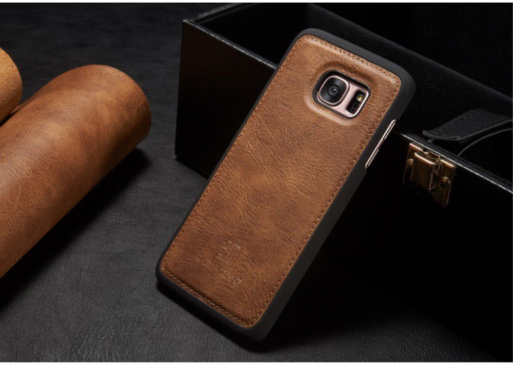 Samsung Galaxy S7 Edge Echt Leren Portemonnee Hoesje Bruin afbeelding 9