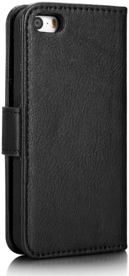 DG Ming Apple iPhone 5/5s/SE Echt Leren Portemonnee Hoesje Zwart afbeelding 13