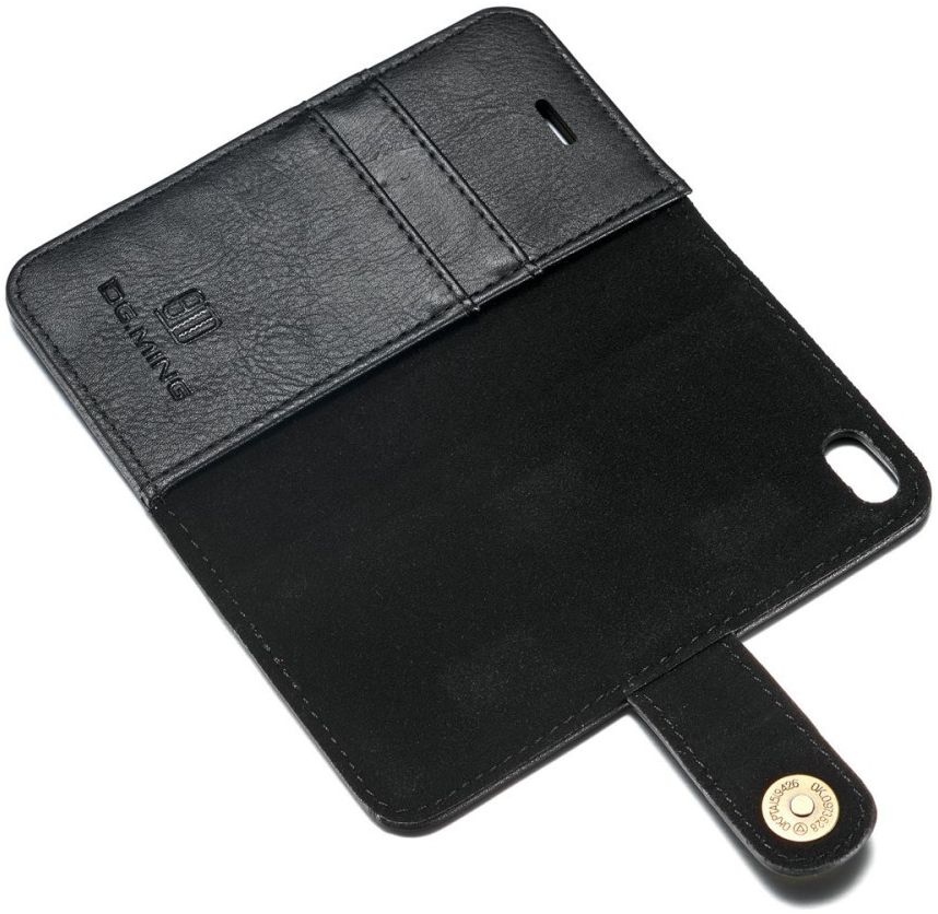 DG Ming Apple iPhone 5/5s/SE Echt Leren Portemonnee Hoesje Zwart afbeelding 7
