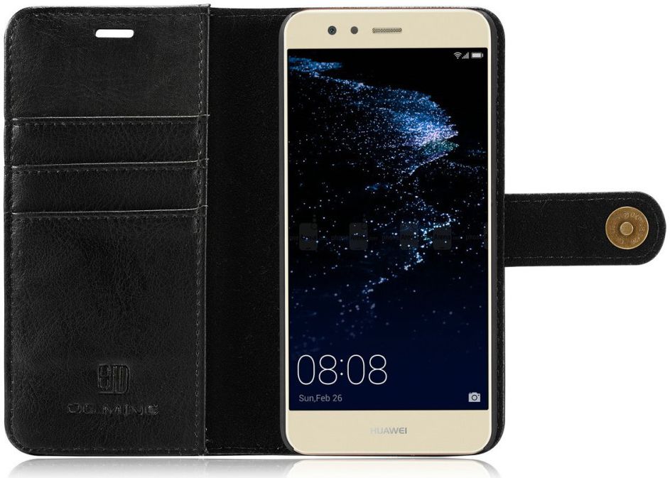 Huawei P10 Plus Echt Leren Portemonnee Hoesje Zwart afbeelding 5