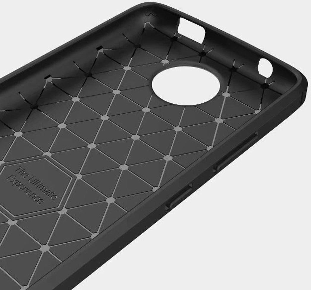 Motorola Moto C Plus Geborsteld TPU Hoesje Blauw afbeelding 6