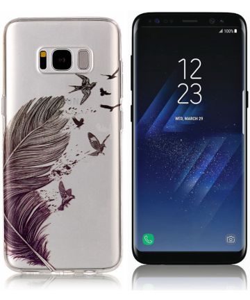 Samsung Galaxy S8 Plus TPU Back Cover Feathers Hoesjes