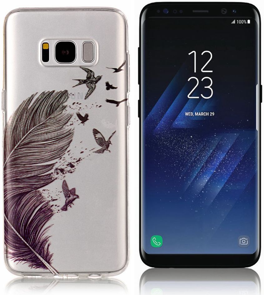 Samsung Galaxy S8 Plus TPU Back Cover Feathers afbeelding 1