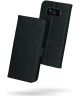 Rosso Deluxe Samsung Galaxy S8 Hoesje Echt Leer Pasjes Book Case Zwart