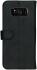 Rosso Deluxe Samsung Galaxy S8 Hoesje Echt Leer Pasjes Book Case Zwart afbeelding 11