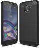 Geborsteld Motorola Moto E4 Plus Hoesje Zwart