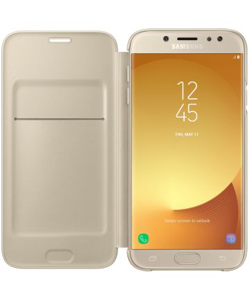 Samsung Galaxy J7 (2017) Wallet Case Goud Hoesjes
