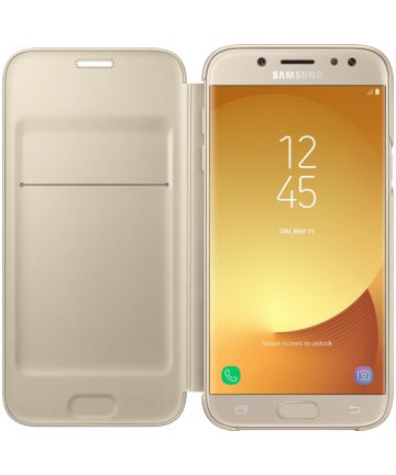 Samsung Galaxy J5 (2017) Wallet Case Goud Hoesjes