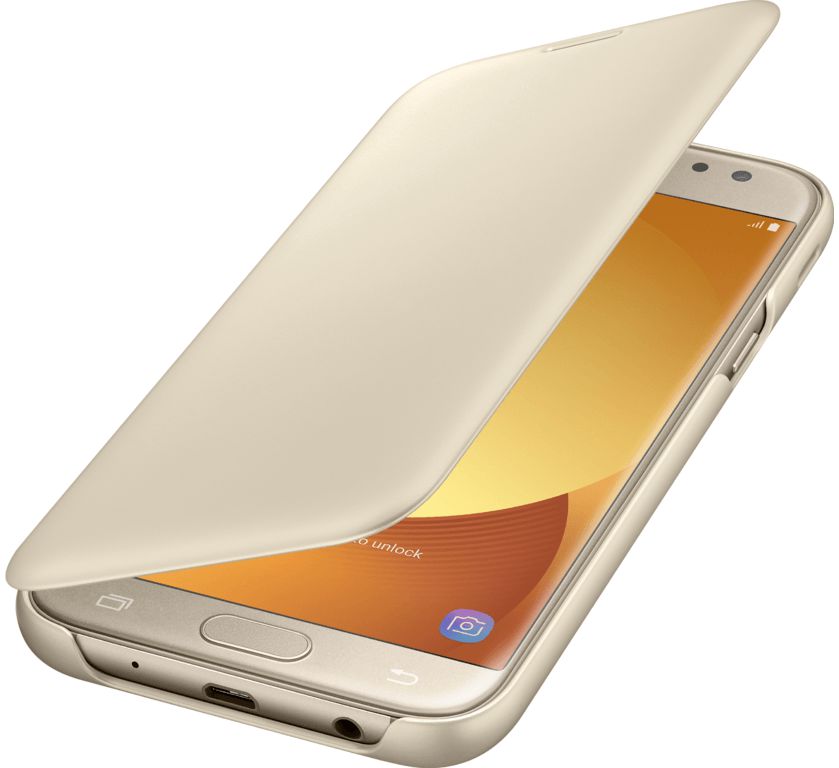 Samsung Galaxy J5 (2017) Wallet Case Goud afbeelding 2