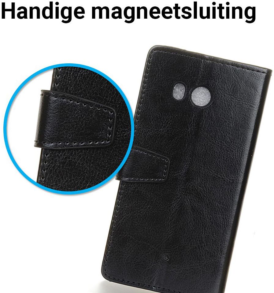 HTC U11 Portemonnee Hoesje Zwart afbeelding 5