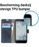 HTC U11 Retro Portemonnee Hoesje Blauw